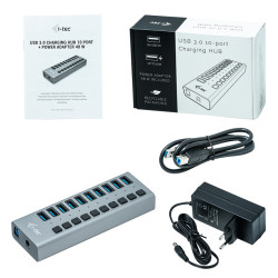 Hub USB 3.0 I-Tec - 10 ports 48W