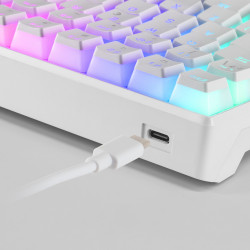 Clavier Gamer mécanique (Outemu Blue Switch) Mars Gaming MKUltra RGB (Blanc)