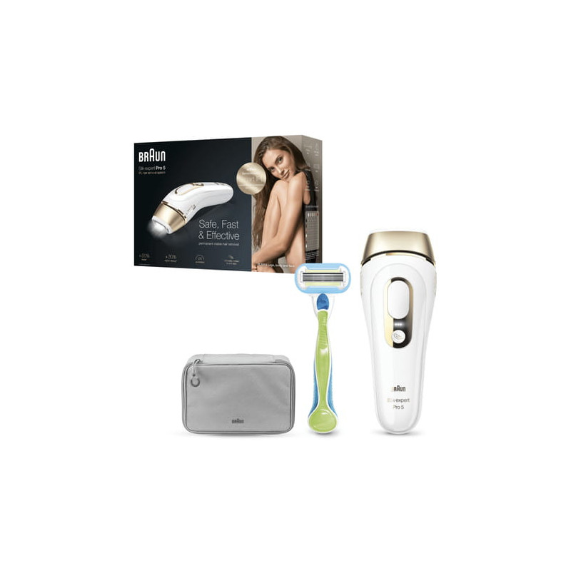 Epilateur Braun Silk-expert Pro 5 PL5014 IPL (Blanc Or)