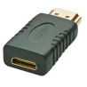 Adaptateur Lindy Mini HDMI femelle (Type C) vers HDMI mâle (Type A) (Noir)