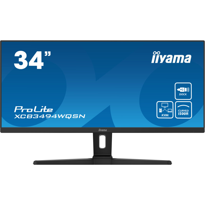 Ecran IIYAMA 34 Noir VA 21 9 incurvé 4ms 3440x1440 UWQHD 0.4ms 300 cd m  HPs 1x