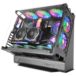 Boitier Moyen Tour ATX Mars Gaming MCB avec panneau vitré (Noir)