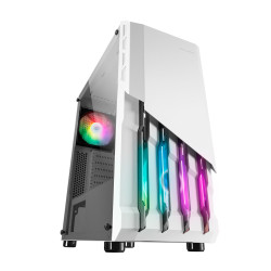 Boitier Moyen Tour ATX Mars Gaming MC-X2 RGB avec panneau vitré (Blanc)