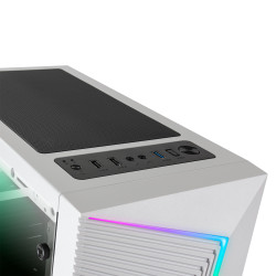 Boitier Moyen Tour ATX Mars Gaming MC-X7 RGB avec panneau vitré (Blanc)