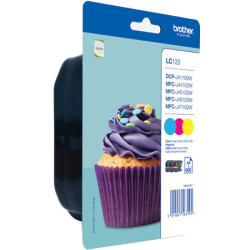 Pack 3 cartouches d'encre Brother LC-123 (Couleurs)