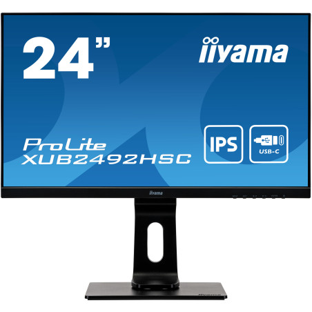 Ecran IIYAMA 24 IPS LED 16 9 Noir 4ms 1920x1080 250 cd m  DP HDMI 2xUSB-HUB 1xU