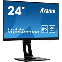 Ecran IIYAMA 24 IPS LED 16 9 Noir 4ms 1920x1080 250 cd m  DP HDMI 2xUSB-HUB 1xU