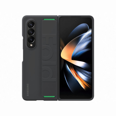 Galaxy Z Fold 4 Coque silicone Noir avec lanière   EF-GF936TBEGWW