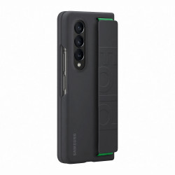 Galaxy Z Fold 4 Coque silicone Noir avec lanière   EF-GF936TBEGWW