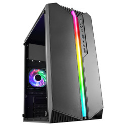 Boitier Mini Tour Micro ATX Mars Gaming MC-S1 RGB avec panneau vitré (Noir)