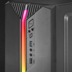Boitier Mini Tour Micro ATX Mars Gaming MC-S1 RGB avec panneau vitré (Noir)
