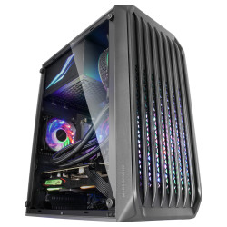 Boitier Mini Tour Micro ATX Mars Gaming MC-S2 RGB avec panneau vitré (Noir)