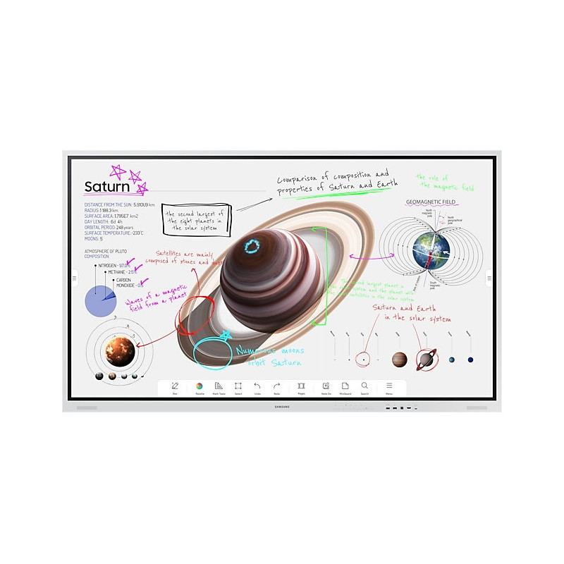 ECRAN SAMSUNG 75'' LFD Tactile intéractif Flip 4 16h 7j 4K UHD 3840x2160 (16 9) 