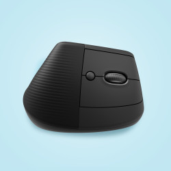 Souris sans fil Bluetooth ergonomique verticale Logitech Lift pour droitier (Noir)