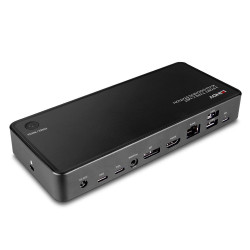 Docking Station KVM 2 Ports USB Type C MST Ajoute des ports DP, HDMI, USB,Gigabi
