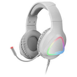 Casque Micro Gamer Mars Gaming MH222 RGB (Blanc)
