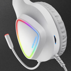Casque Micro Gamer Mars Gaming MH222 RGB (Blanc)