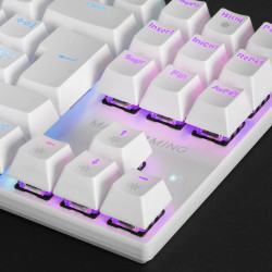 Clavier Gamer mécanique (Red Switch) Mars Gaming MK80 RGB (Blanc)