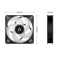 Ventilateur de boitier Arctic P12 PWM PST RGB - 12cm (Noir)