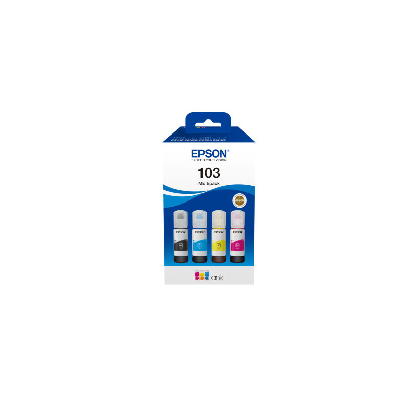 Pack 4 Cartouches d'encre Epson Ecotank 103 (Noir + Couleurs)