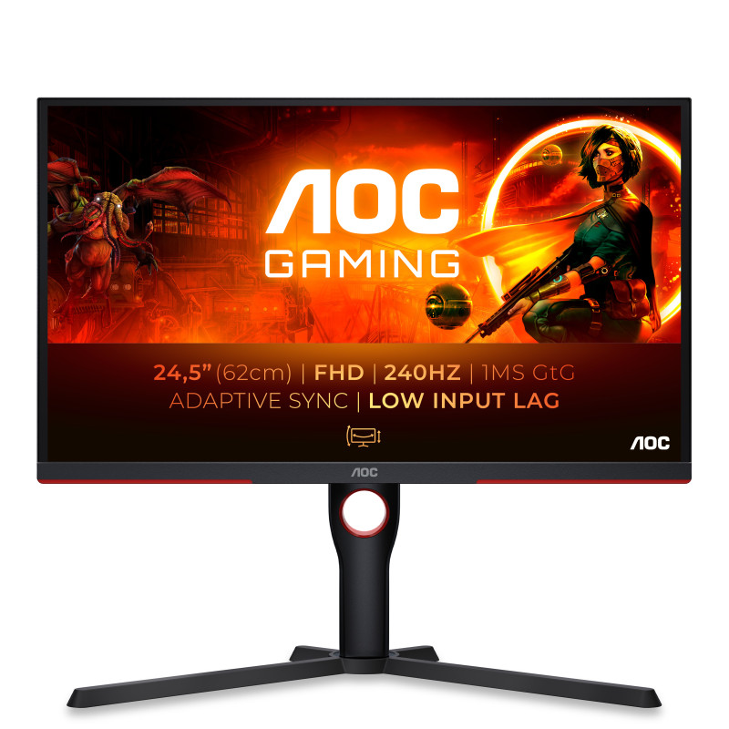Ecran 25" AOC Gaming 25G3ZM BK Full HD (Noir) 240Hz