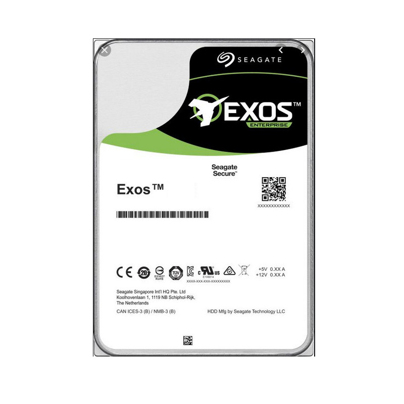 Disque Dur 3,5" Seagate Exos X16 14To (14000Go) - S-ATA