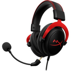 Casque HyperX Cloud II Noir Rouge, Mousse à mémoire de forme, compatible PC, PS5