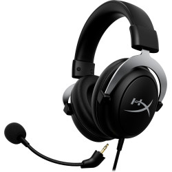 Casque-micro de jeu HyperX CloudX Noir Argent, cadre aluminium et coussinets à m