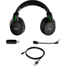 Casque HyperX CloudX Flight Noir et vert, Coussinets à mémoire de forme, sans-fi