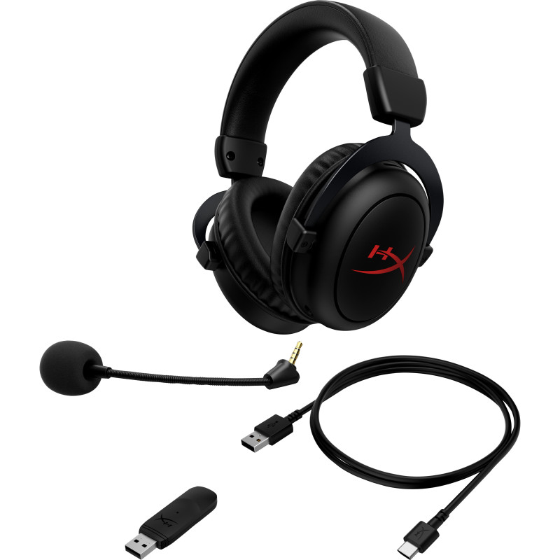 Casque HyperX Cloud Core sans fil Noir, stucture aluminium, son spatial