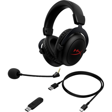 Casque HyperX Cloud Core sans fil Noir, stucture aluminium, son spatial