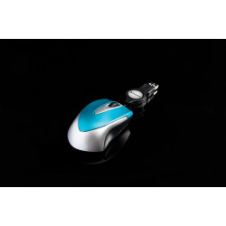 Mini Souris filaire pour portable (rétractable) Verbatim Go Mini Optical Travel (bleu)