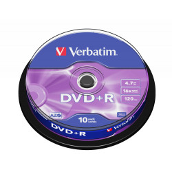 DVD+R Verbatim 4,7 Go (Spindle de 10)