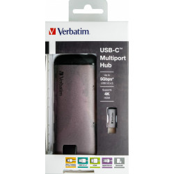 VERBATIM HUB USB-C MULTIPORT USB 3.1