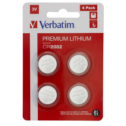 VERBATIM PILES 4X CR2032 LITHIUM 3V
