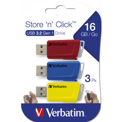 VERBATIM CLE 16GO USB 3.0 PK3 R B J