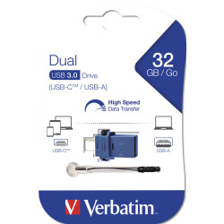 VERBATIM CLE 32GO USB 3.0 NOIR