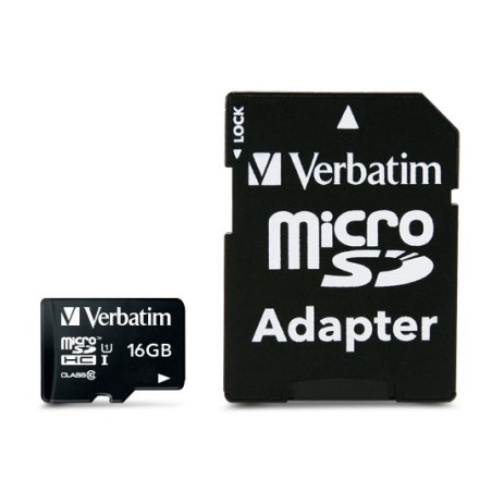 VERBATIM CARTE MICRO SDHC 16GO ADAPT