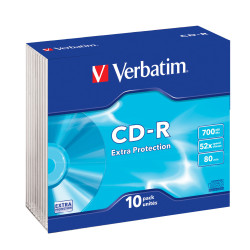 CD Verbatim 700 Mo 52X AZO ( Boite Slim de 10 )