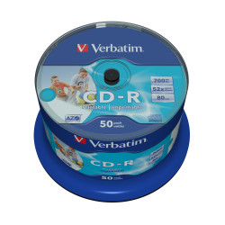 CD Verbatim 700 Mo 52X Imprimable (Spindle de 50 )