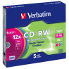 CD-RW Verbatim 700 Mo 4X (Boite Slim couleur de 5)