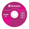 CD-RW Verbatim 700 Mo 4X (Boite Slim couleur de 5)