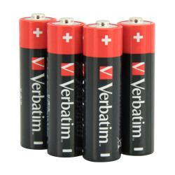 Pack blister de 4 piles Alcalines Verbatim type AA 1,5V (R06)