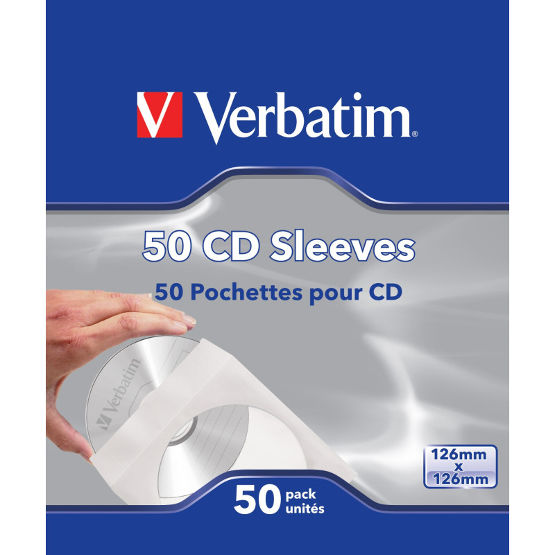 VERBATIM 50 POCHETTES PAPIER POUR CD