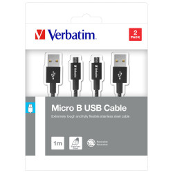 VERBATIM 2 CABLE MICRO B USB 100CM N