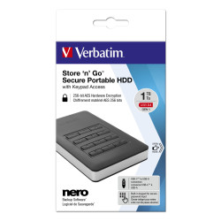 VERBATIM DD EXTERNE 1TB USB3.1 SECUR