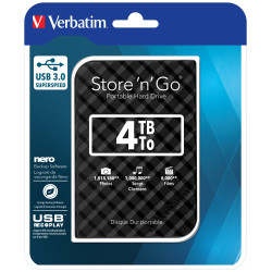 VERBATIM DD EXTERNE 4TB USB3 NOIR