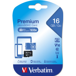 VERBATIM CARTE MICRO SDHC 16GB