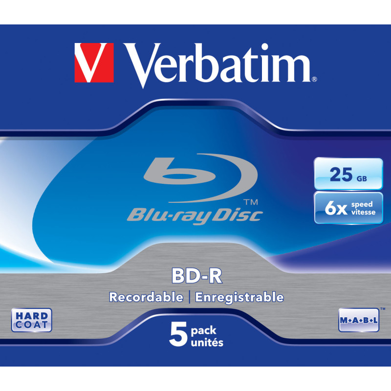 VERBATIM BLU-RAY BD-R 25GB 6X JC5