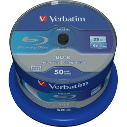 VERBATIM BLU-RAY BD-R 25GB 6X SP50